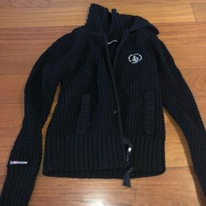 Black Zip Up Sweater